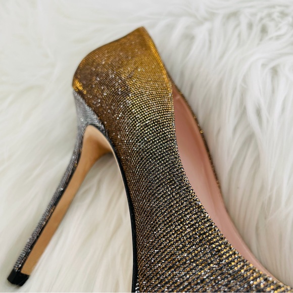 Kate Spade New York Shimmering Felisha Bronze Lurex Heels - Picture 8 of 11
